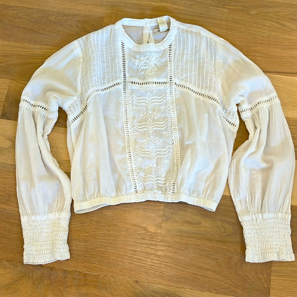Forever 21 White Cotton Top